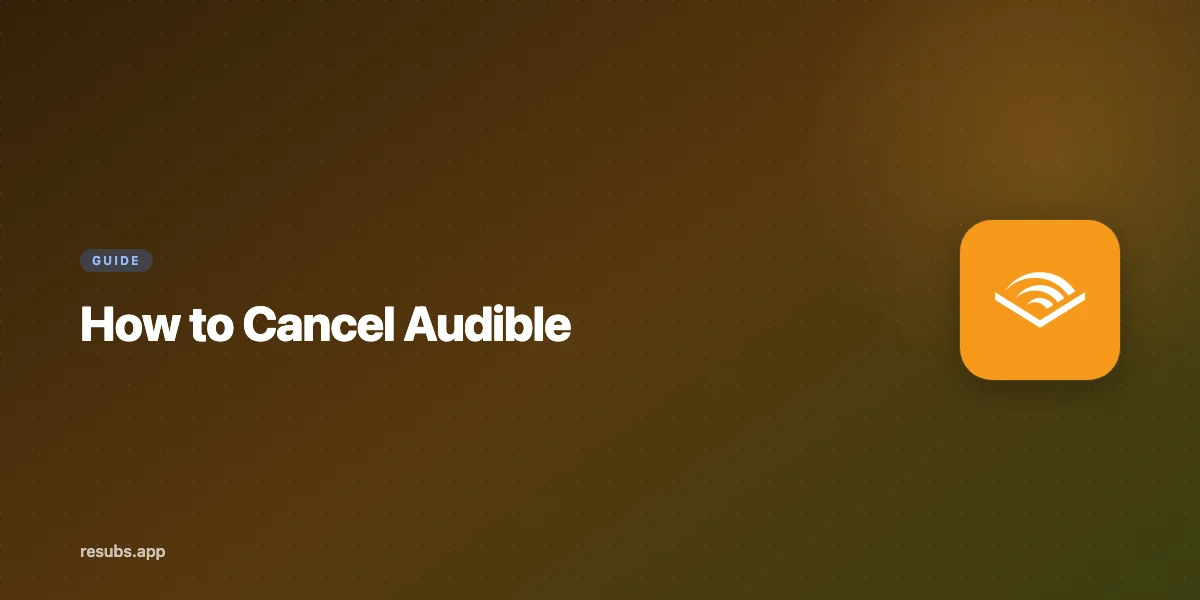 How to Cancel Audible