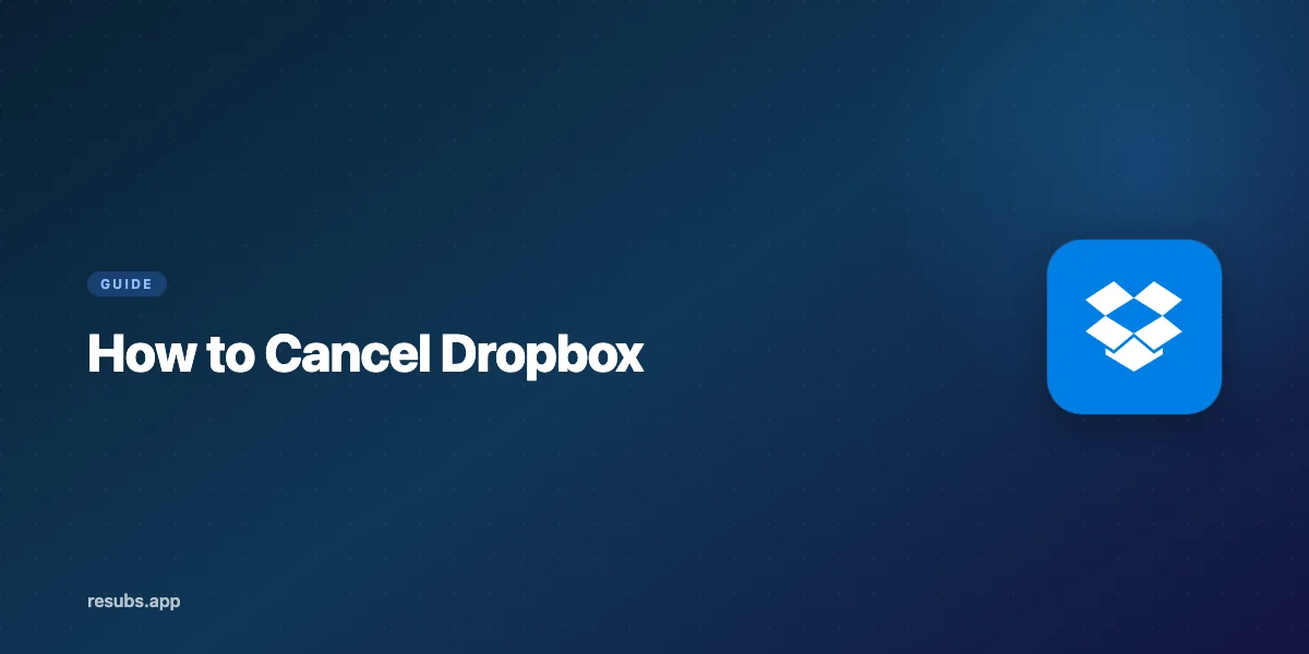 How to Cancel Dropbox