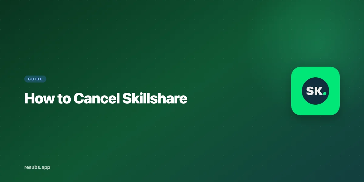 How to Cancel Skillshare